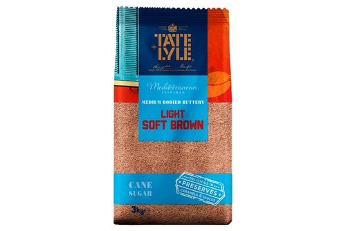 Tate & Lyle Mediterranean Inspired Medium Bodied Buttery Light Soft Brown Cane Sugar 3kg