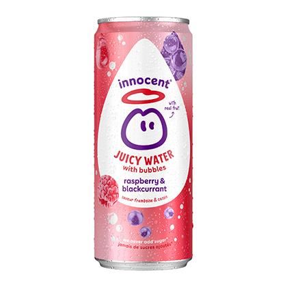 Innocent Juicy Water with Bubbles Raspberry & Blackcurrant 330ml