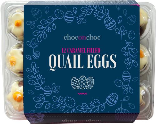 CHOC ON CHOC 12 Caramel Filled Chocolate Quail Eggs 120g