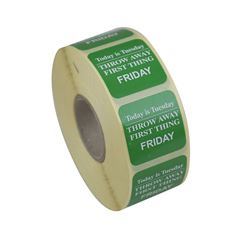 Use By Day Friday Label Green