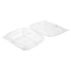 rPET Plastic Hinged Salad Container 250ml (Case of 1)