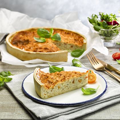 Crimp & Pring Tomato & Basil Quiche 11 Inch