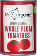 MR ORGANIC Italian Organic Whole Plum Tomatoes 400g (Case of 12)