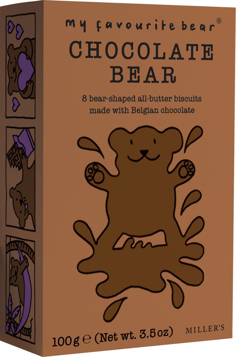 ARTISAN BISCUITS My Favourite Bear Chocolate Bear Biscuits 100g - 1 Case