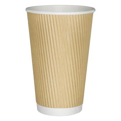 Ripple Kraft Double Wall Hot Cup 16oz (Case of 1)