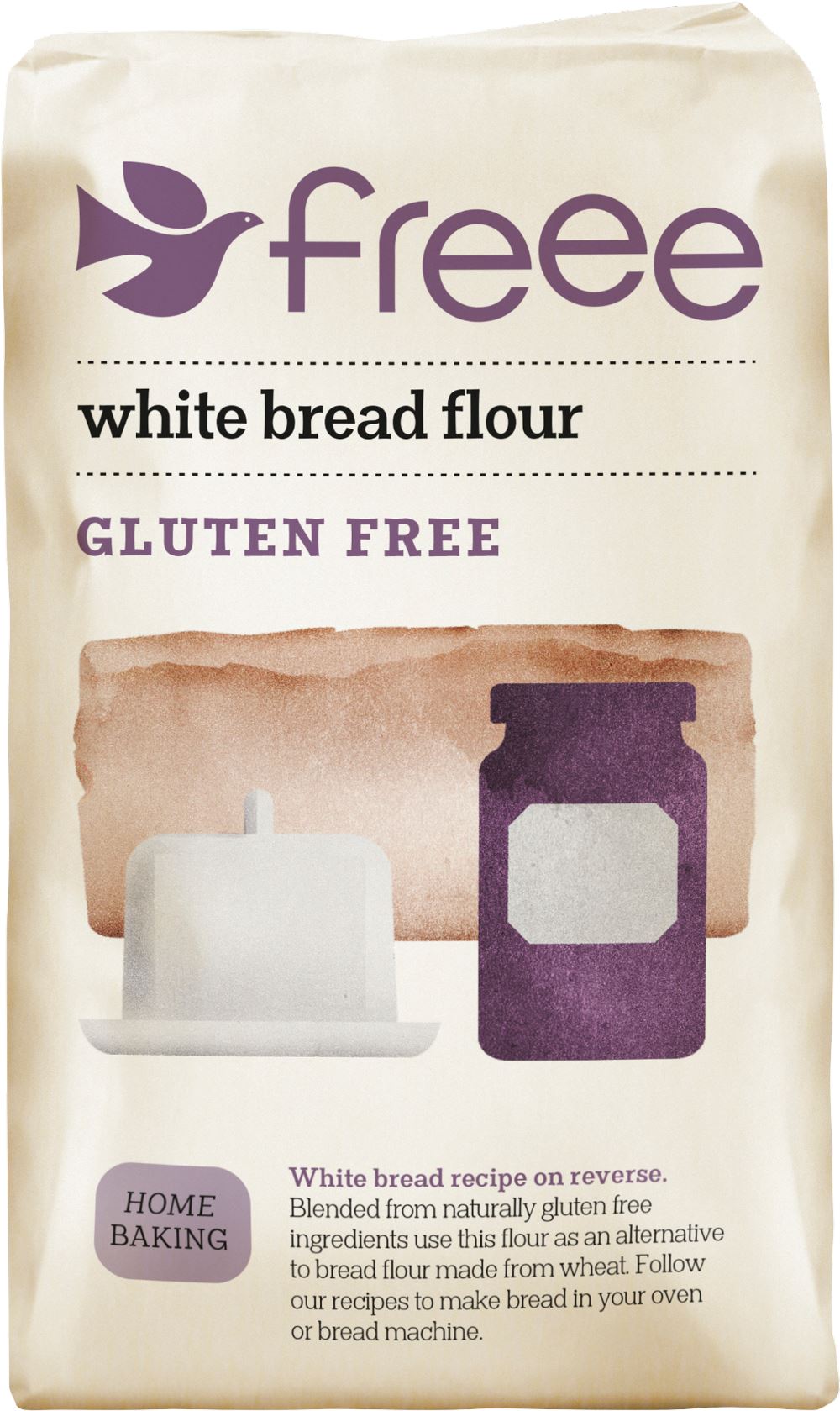 DOVES FARM Freee - White Bread Flour 1kg - 1 Case