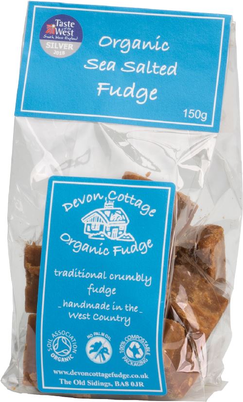 DEVON COTTAGE Organic Sea Salted Fudge - Bag 150g