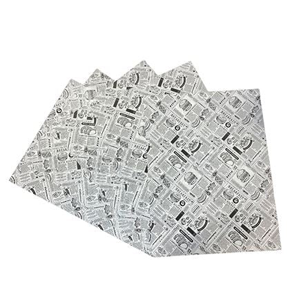 Greaseproof Newspaper Print Paper 400x305mm