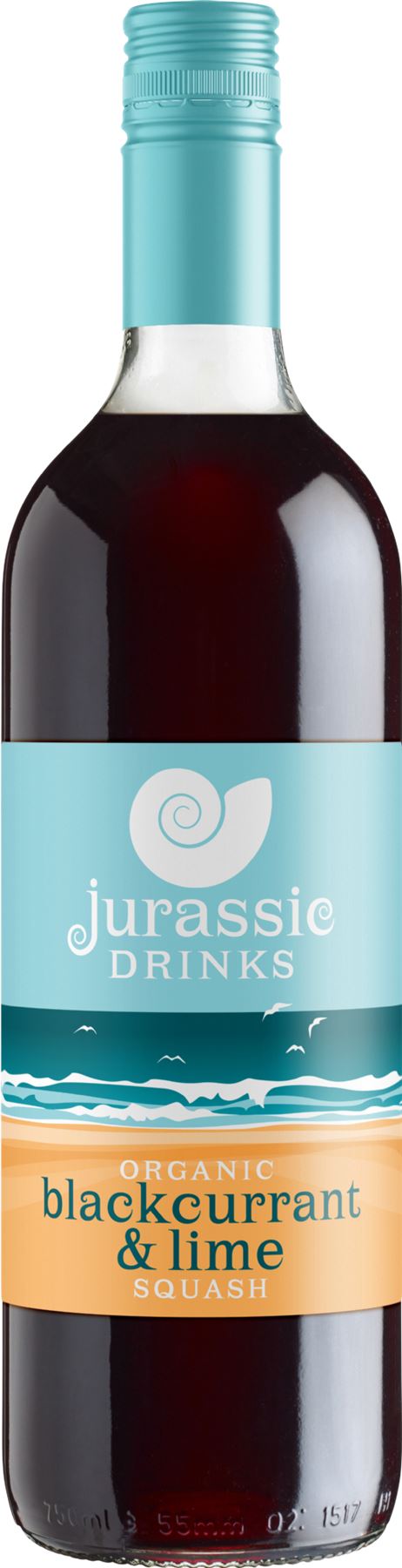 JURASSIC DRINKS Organic Blackcurrant & Lime Squash 740ml