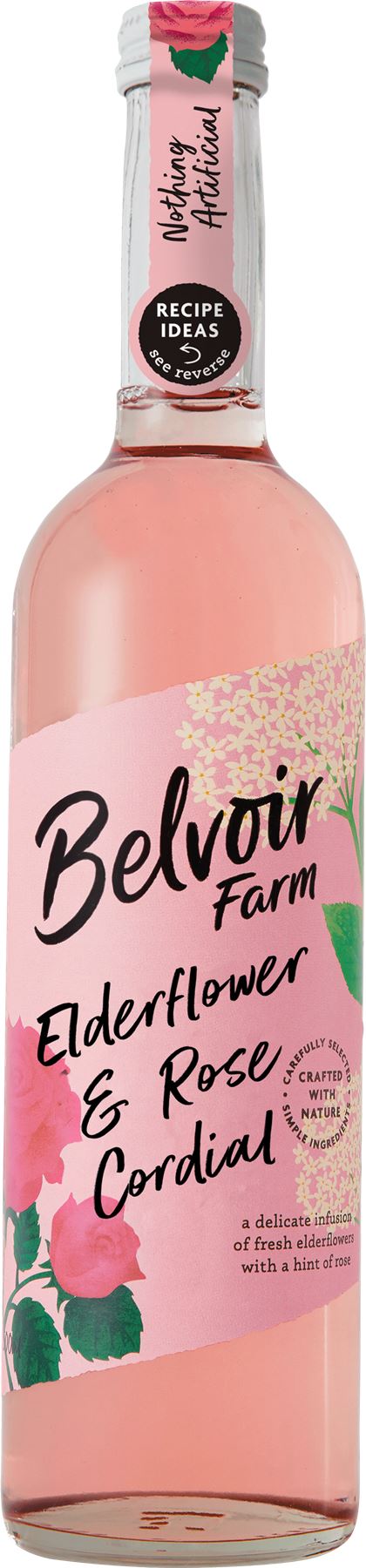 BELVOIR Elderflower & Rose Cordial 500ml - 1 Case