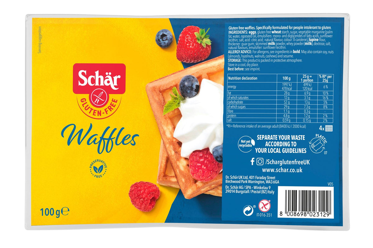 Schar Gluten Free Waffles (Case of 8)