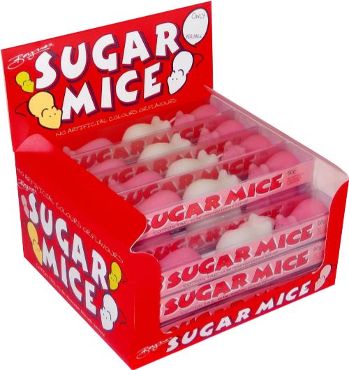 BOYNES Sugar Mice Triple Pack - Pink & White 60g