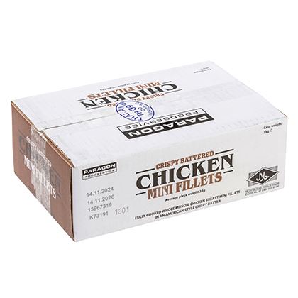 Paragon Crispy Battered Chicken Mini Fillets Halal (Case of 60)