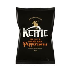 KETTLE Chips Sea Salt & Crushed Black Peppercorns 40g