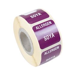 Soya Allergen Warning Label (Case of 1)