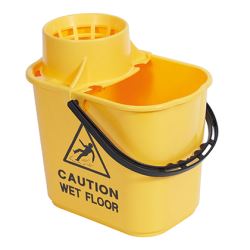 Mop Bucket & Wringer 15ltr - Yellow