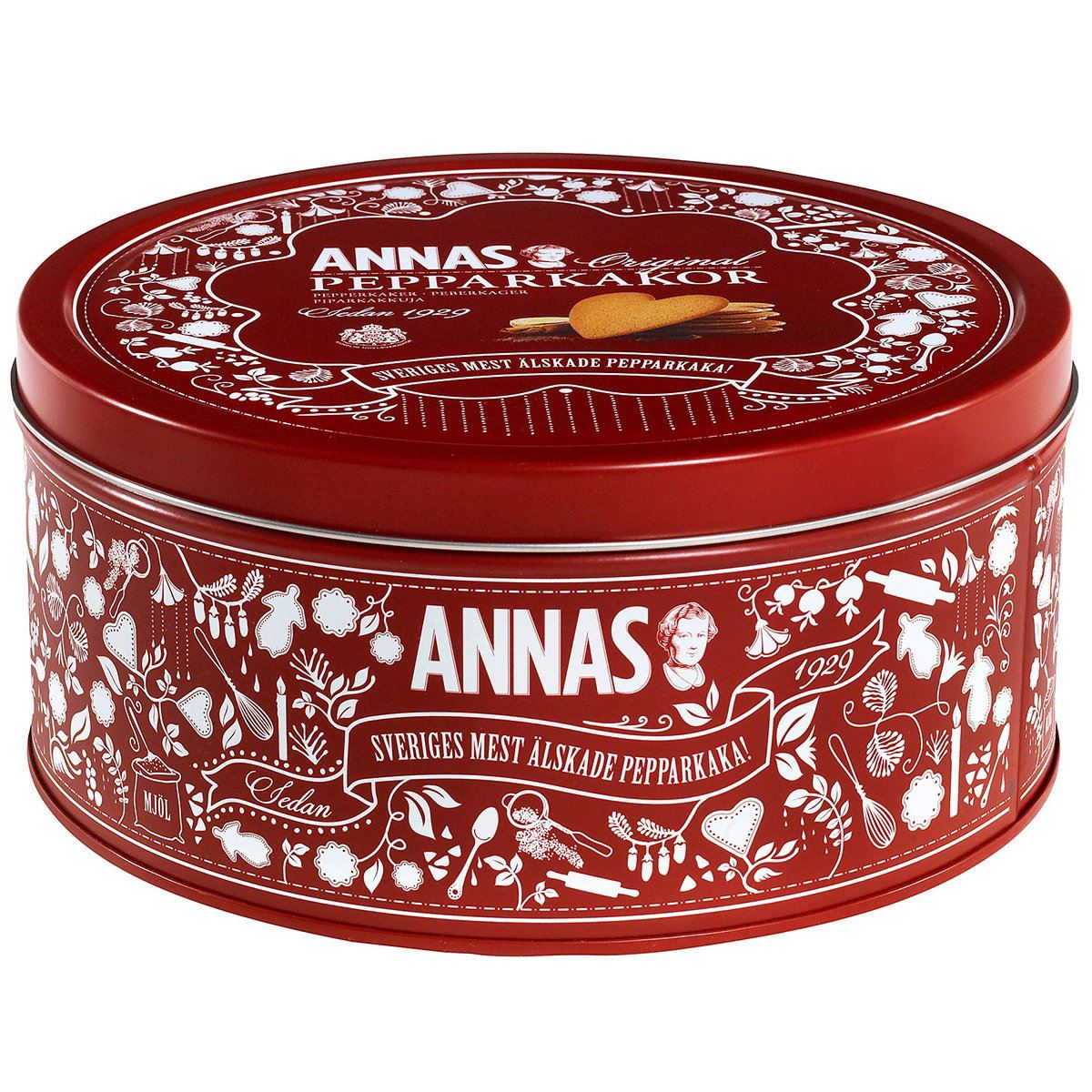 ANNAS Pepparkakor Ginger Thins Hearts - Tin 425g