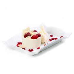 White Chocolate and Raspberry Panna Cotta