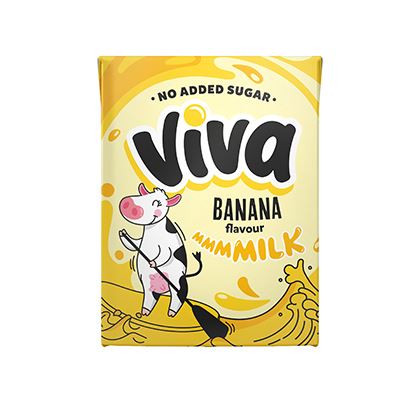 Viva Banana Milk Drink - No Added Sugar 200ml
