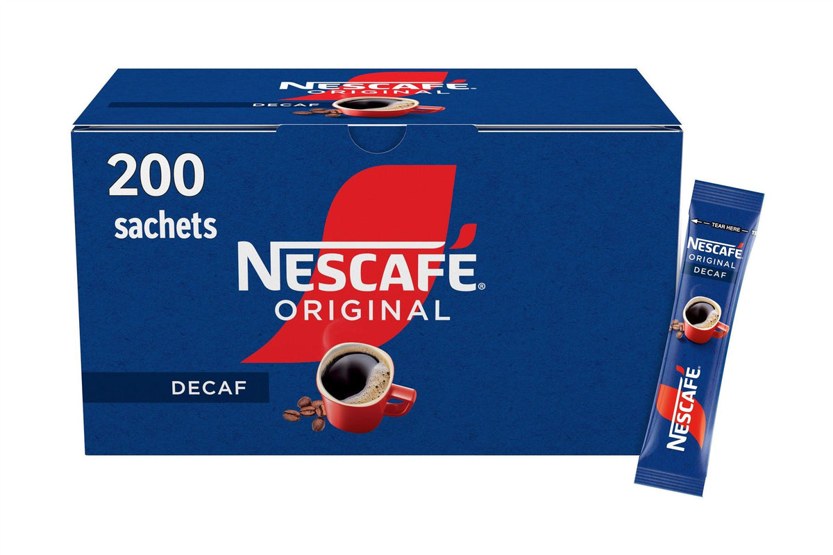 Nescafé Original Decaf Instant Coffee Sachets - 200 x 1.8g Sticks