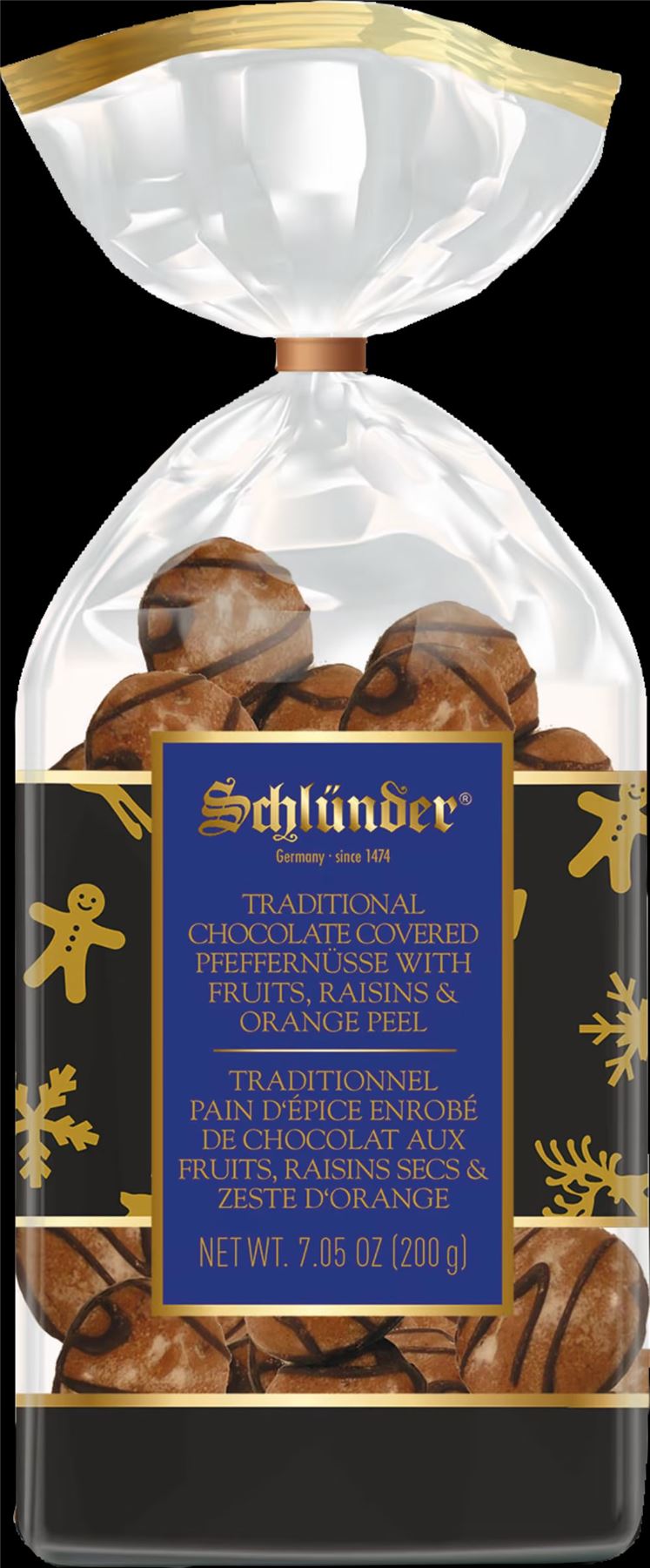 SCHLUNDER Pfeffernüsse - Chocolate Covered Gingerbread Cookies with Fruit 200g