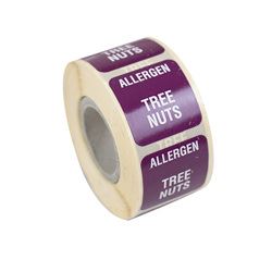 Tree Nuts Allergen Warning Label