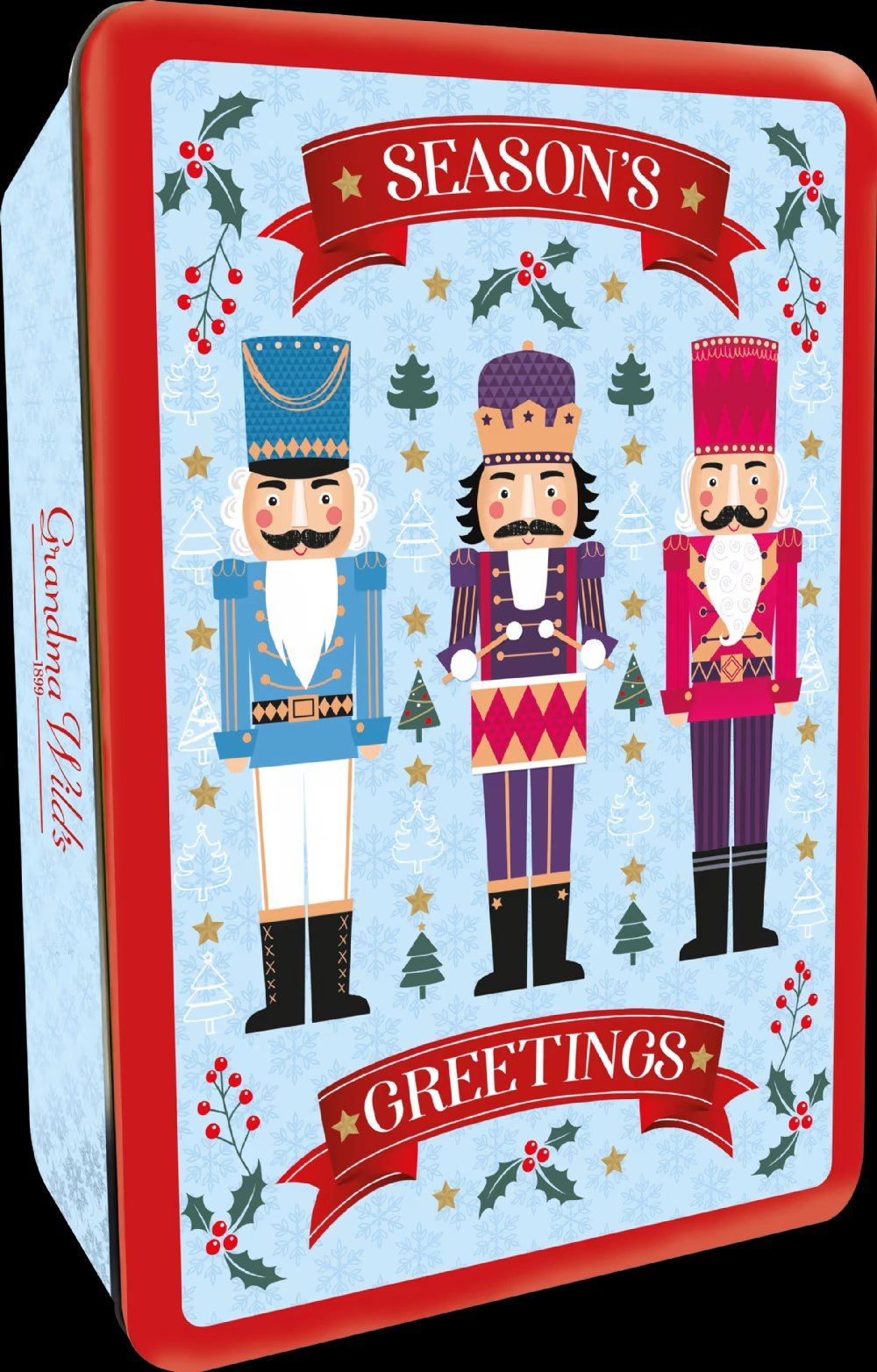 GRANDMA WILD'S Assorted Biscuits in Embossed Nutcracker Tin 300g
