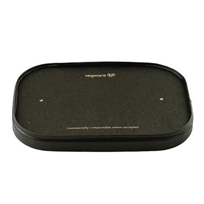 Black Rectangular Paper Lid Fits 16-34oz (Case of 1)