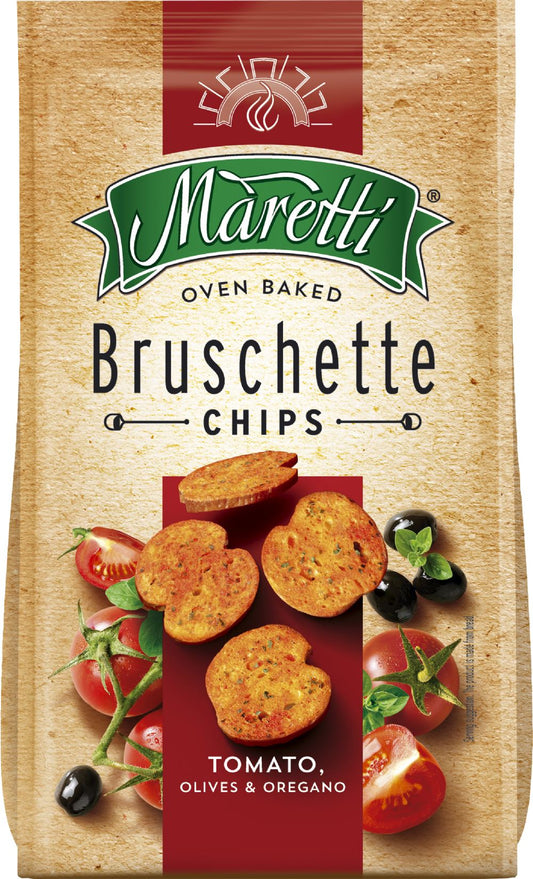 MARETTI Bruschette - Tomato, Olives & Oregano 150g - 1 Case
