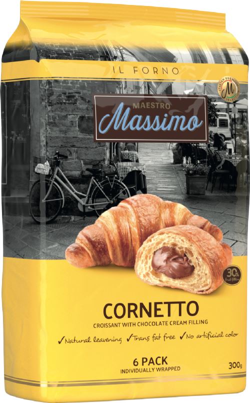 MAESTRO MASSIMO Cornetto Chocolate Croissant - 6 Pack 300g