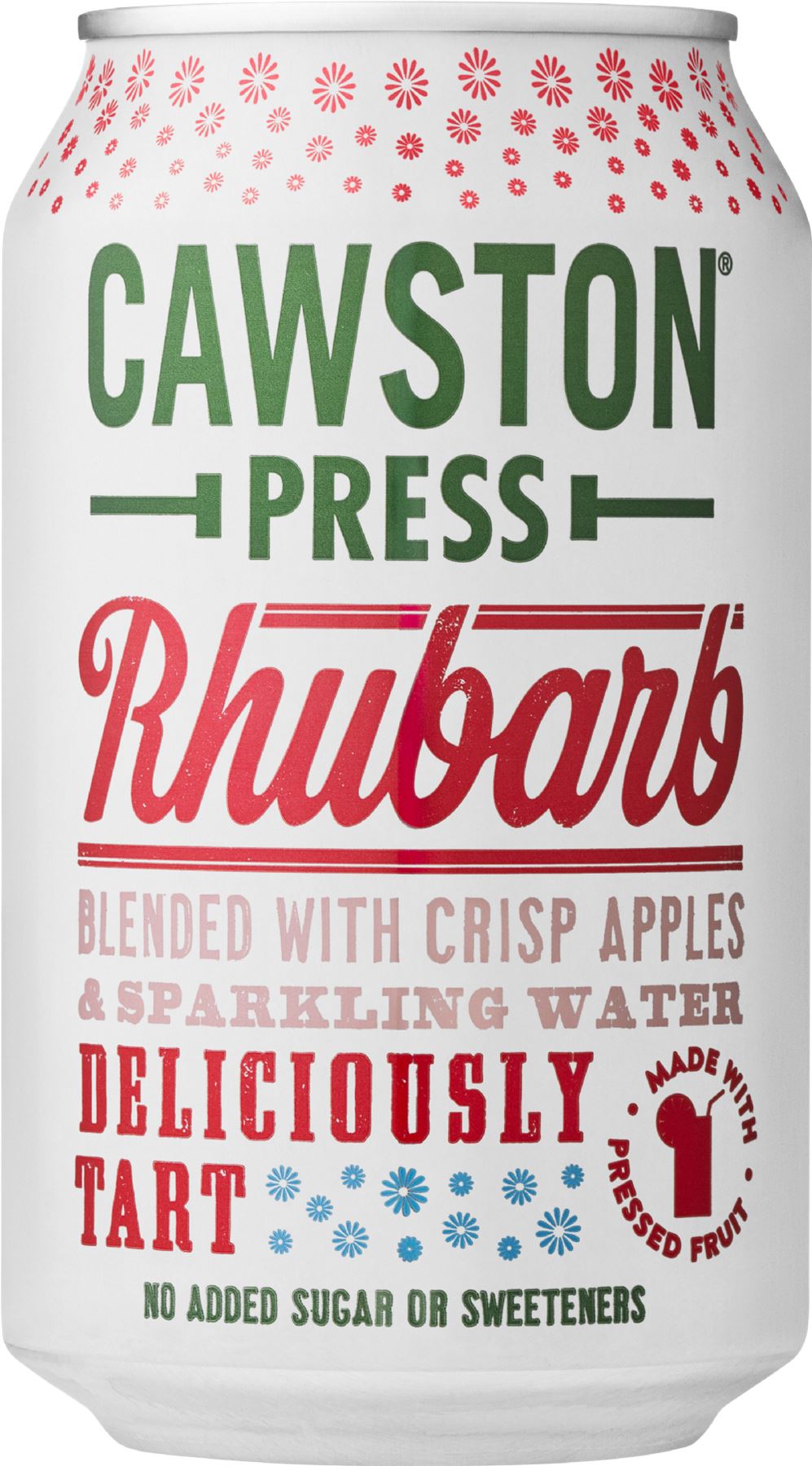 CAWSTON PRESS Sparkling Rhubarb & Apple Can 330ml - 1 Case