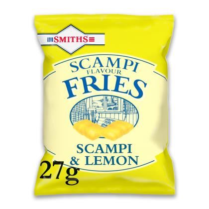 Smiths Scampi & Lemon Fries Snack Crisps 27g (Case of 96)