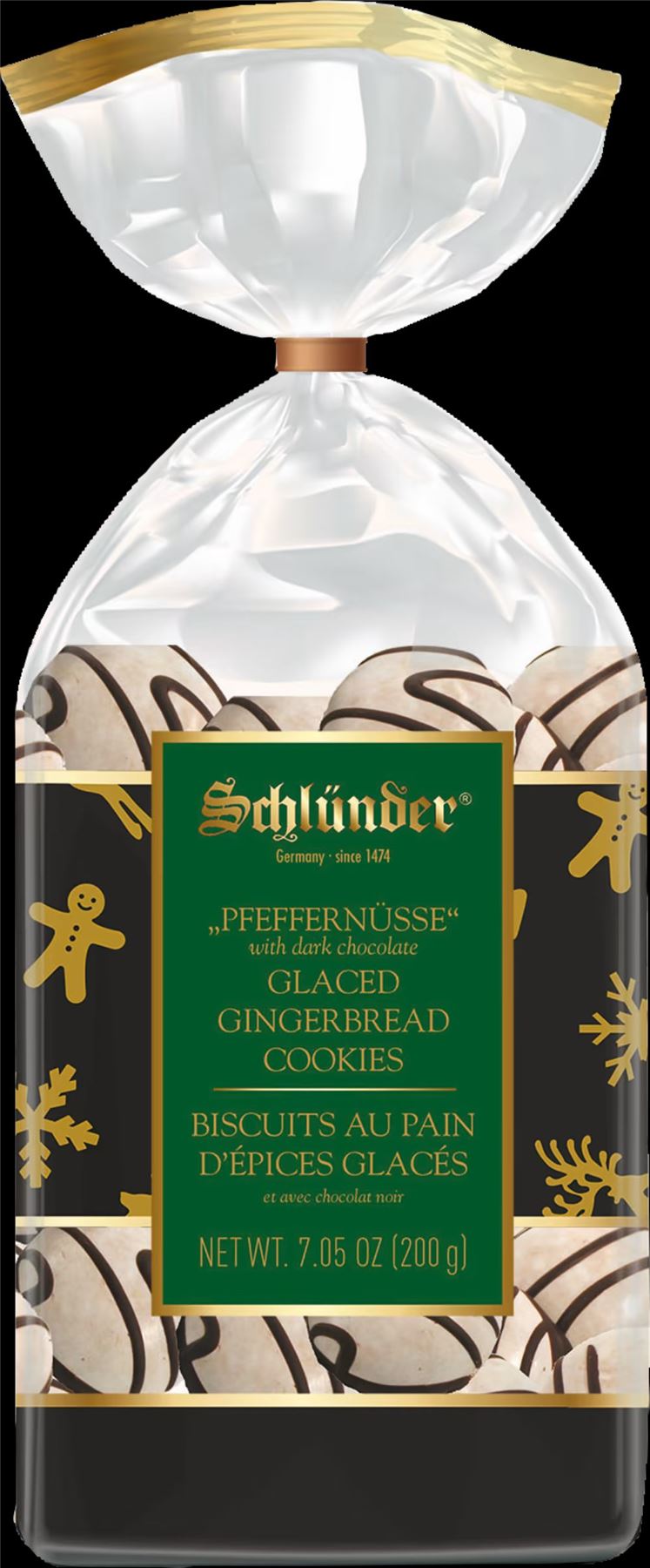 SCHLUNDER Pfeffernüsse - Iced Gingerbread Cookies with Dark Chocolate 200g