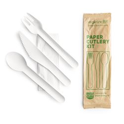 Paper Disposable Four Piece Cutlery Set (Case of 1)