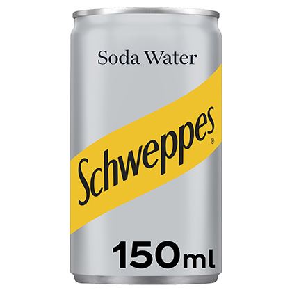 Schweppes Soda Water 150ml Can (Case of 24)