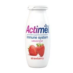 Actimel Strawberry Immunity Yoghurt Drink Multipack, 100g