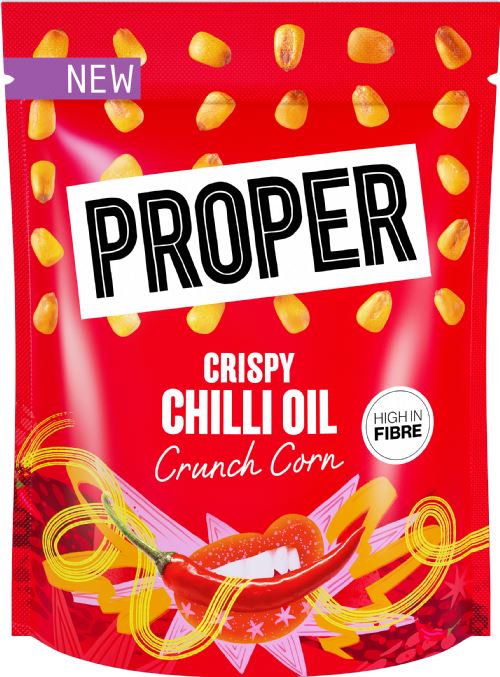 Proper Crispy Chilli Oil Flavoured Crunch Corn (Case of 7)