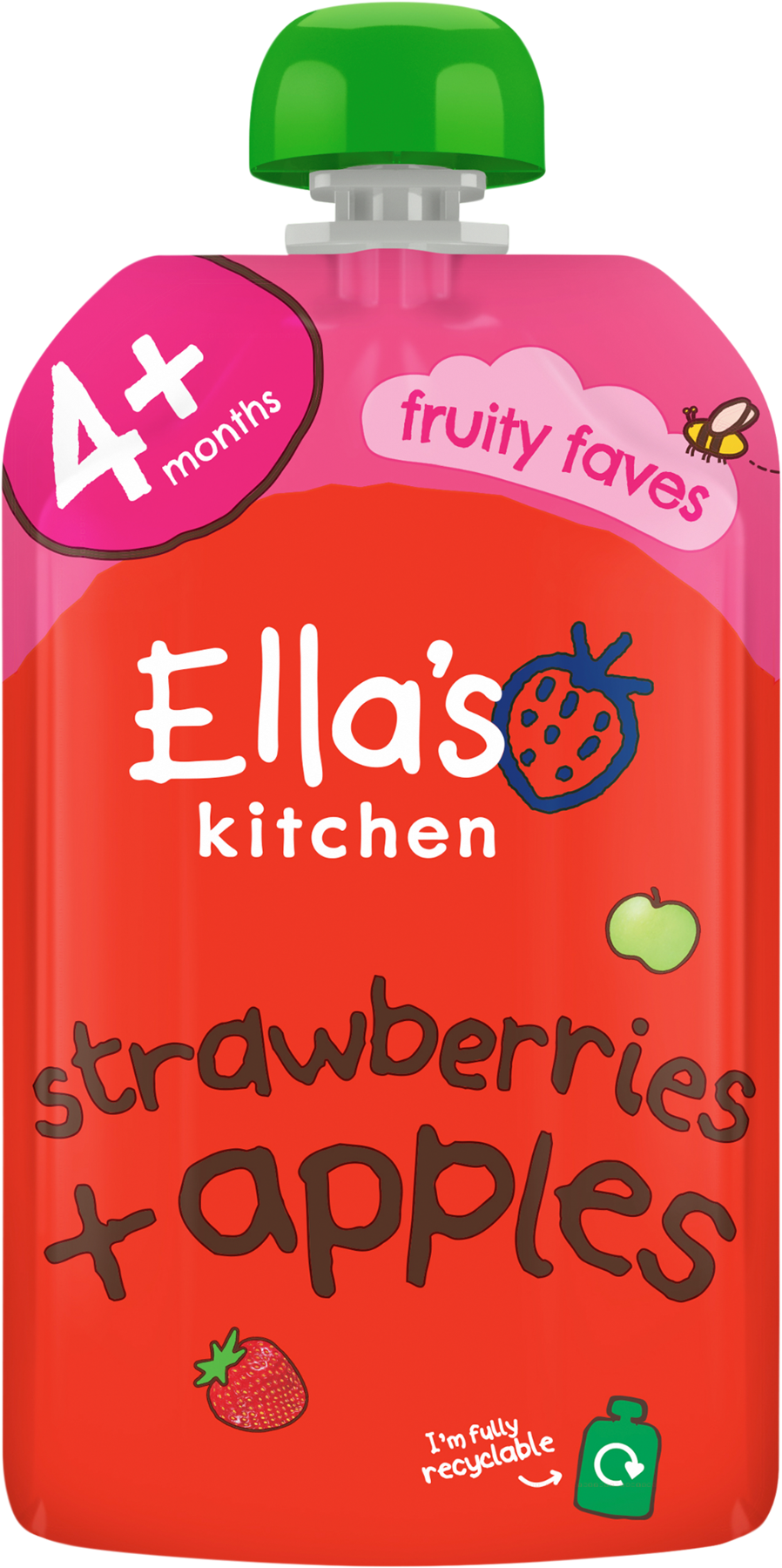 ELLA'S KITCHEN Strawberries & Apples 120g - 1 Case