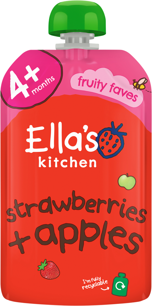 ELLA'S KITCHEN Strawberries & Apples 120g - 1 Case