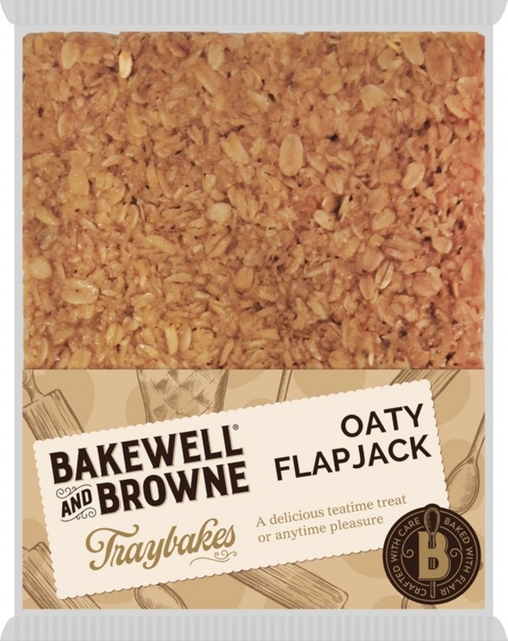 BAKEWELL AND BROWNE Traybakes - Oaty Flapjack 340g - 1 Case