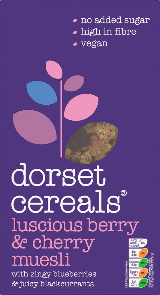 DORSET CEREALS Luscious Berry & Cherry Muesli 600g - 1 Case