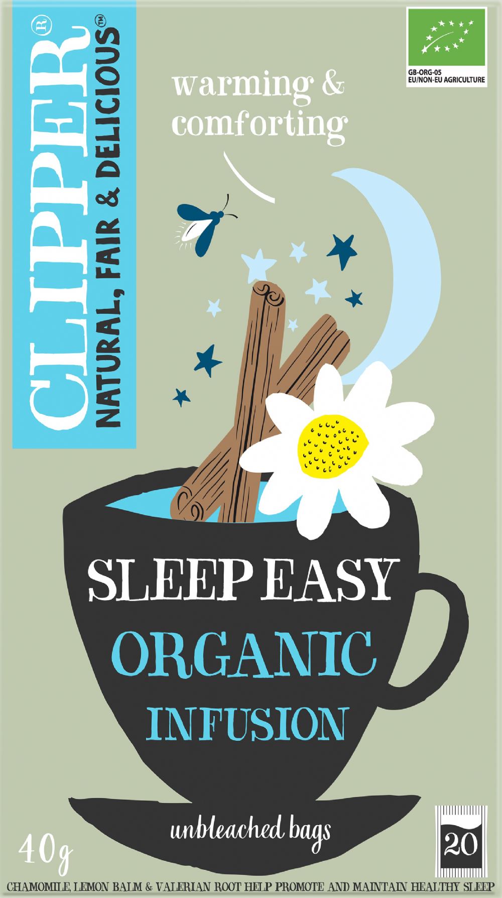 CLIPPER 20 Organic Sleep Easy Infusion Teabags 40g - 1 Case