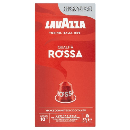 LAVAZZA Qualita Rossa Nespresso Compatible Capsules 57g - 1 Case