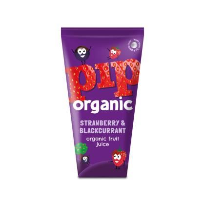 Pip Organic Strawberry & Blackcurrant Juice Kids Cartons 180ml (Case of 24)