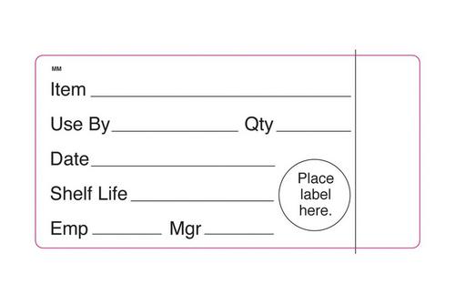 Removable Shelf Life Label 4x2"