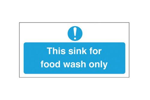 This Sink For Food Wash Only Sign 10x20cm (4x8")