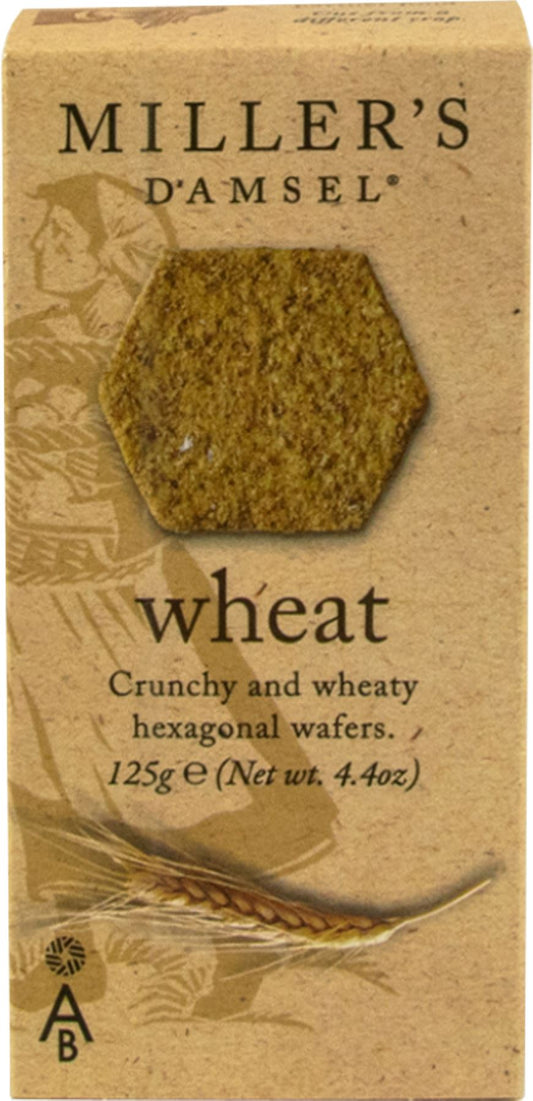 ARTISAN BISCUITS Miller's Damsel Wheat Wafers 125g - 1 Case
