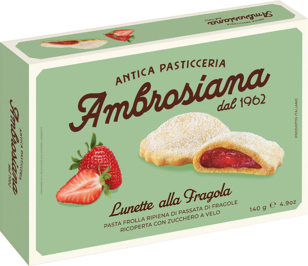 AMBROSIANA Lunette alla Fragola - Strawberry Puree 140g - 1 Case