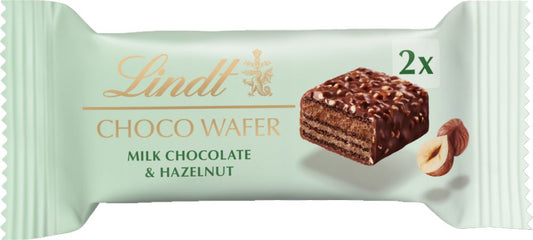 LINDT Choco Wafer - Milk Chocolate & Hazelnuts 30g - 1 Case