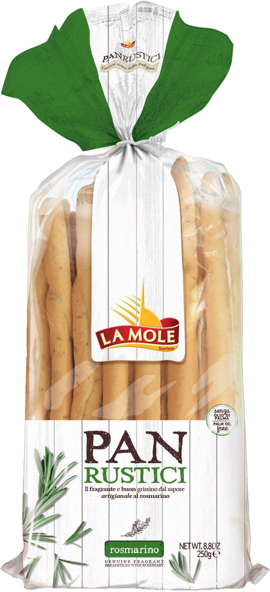 LA MOLE Panrustici Breadsticks - Rosemary 250g - 1 Case